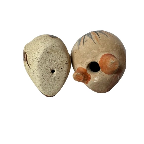 Tonala Pottery Owls Mexico Bird Multiple Colors, Wide Eyed 2 Owls included - Picture 7 of 9